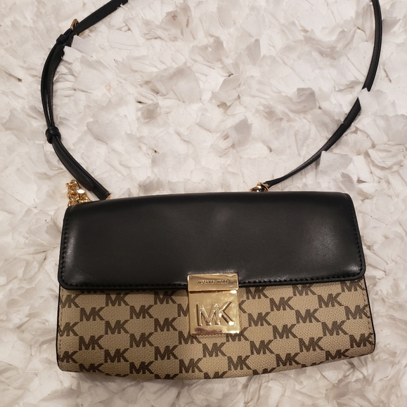 Michael Kors Bags Mk Jade Extrasmall Logo And Leather Crossbody Bag
